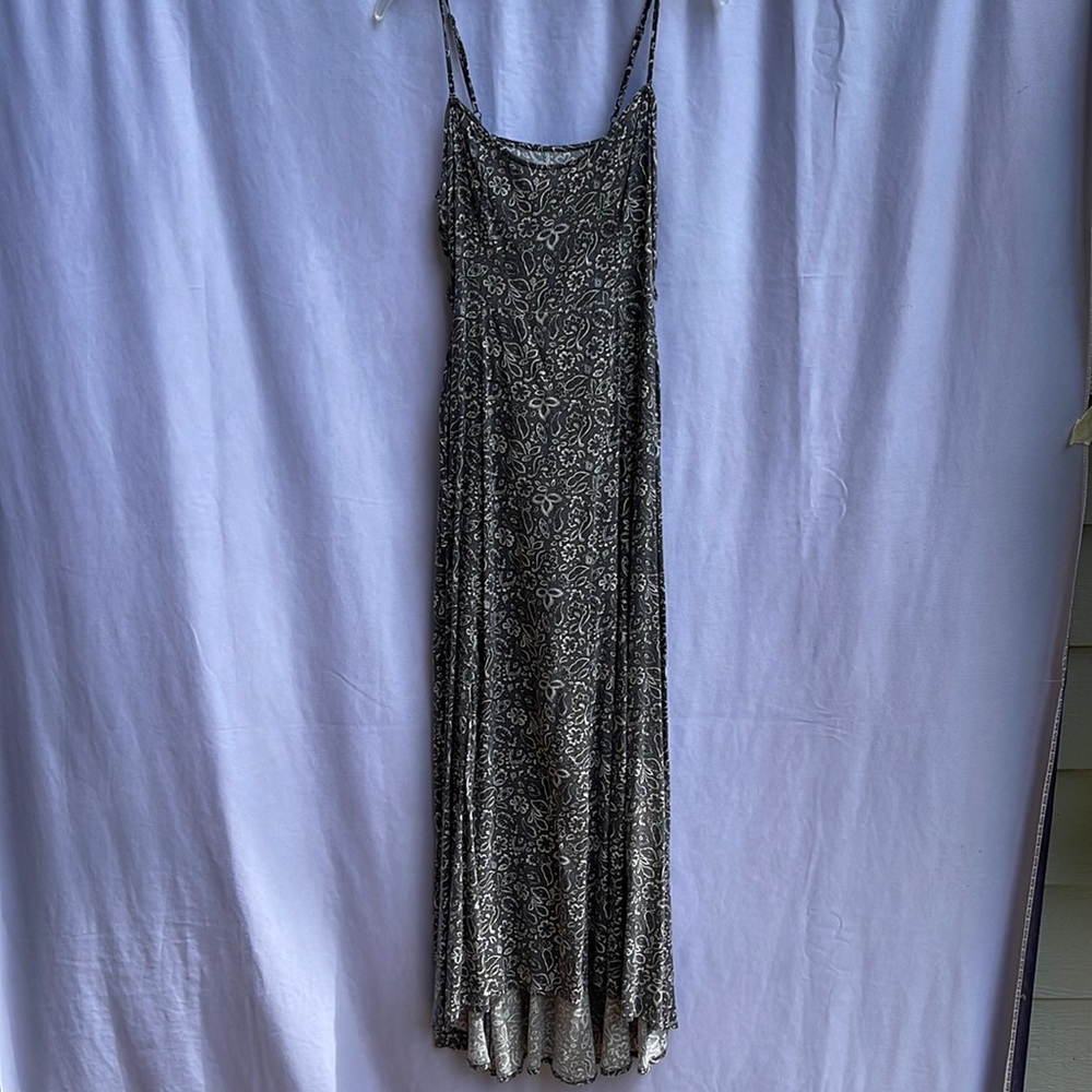 Long dress with lace up sides